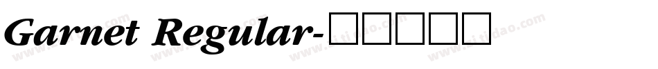 Garnet Regular字体转换